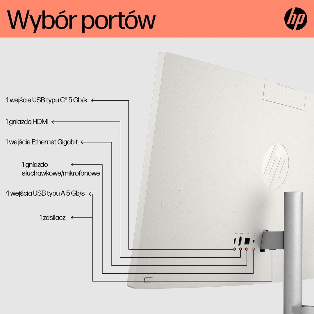 Kompjuter All-in-One HP 24-cr0008nw, Athlon Silver 7120U, 8GB, 512GB, i bardhë