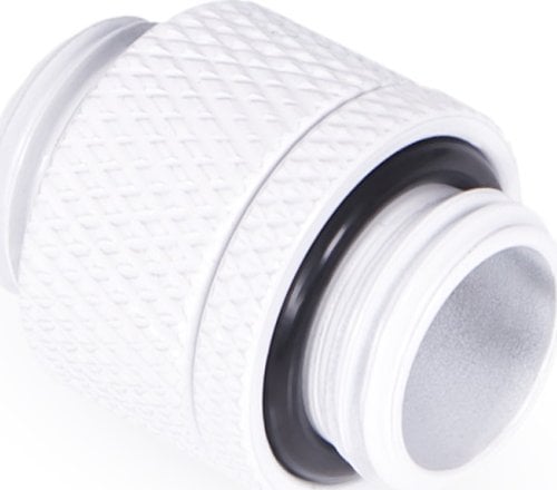 Адаптер за вода Alphacool Eiszapfen G1/4, машки-машки, ротационо, бел