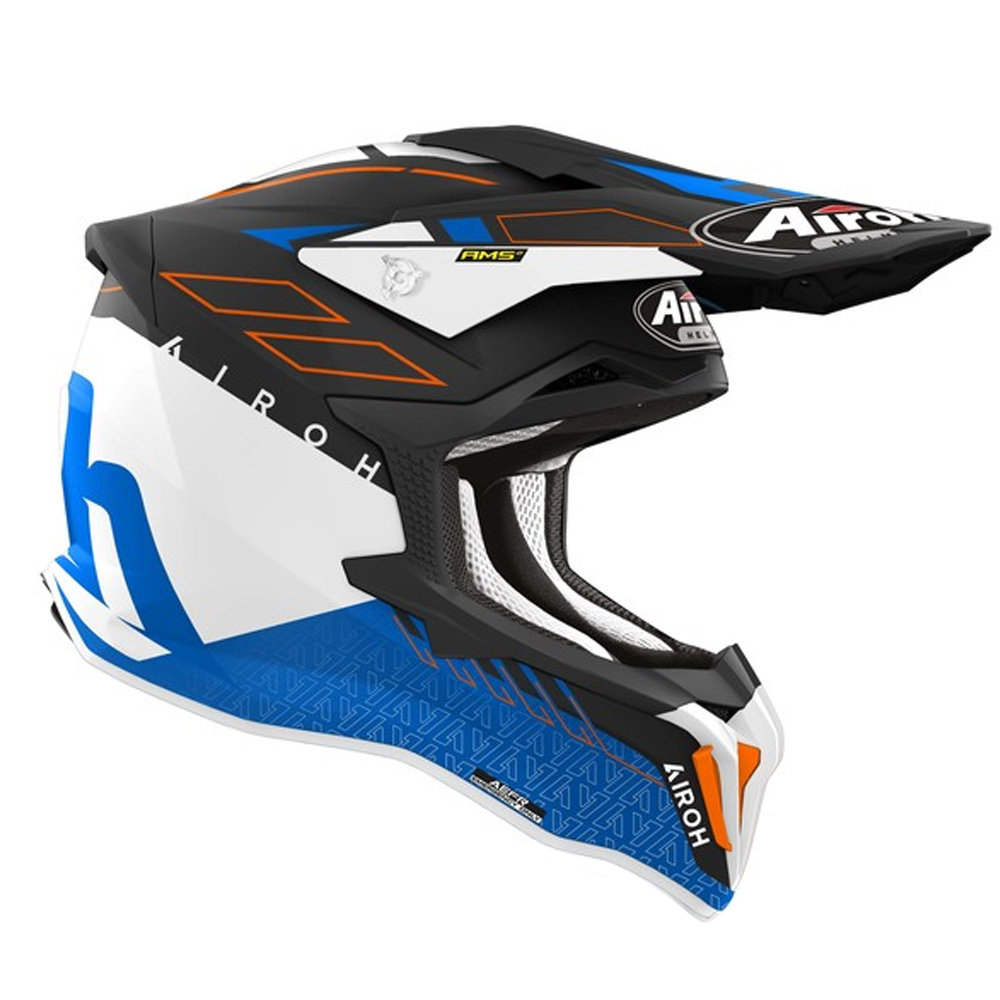 Helmetë motocross Airoh Strycker Skin, madhësia XL, blu, për meshkuj