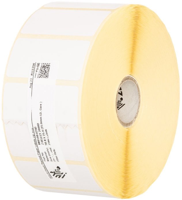 Rrotull etiketash Zebra Z-Select 2000D, 5.70 cm, direkt termike, e bardhë