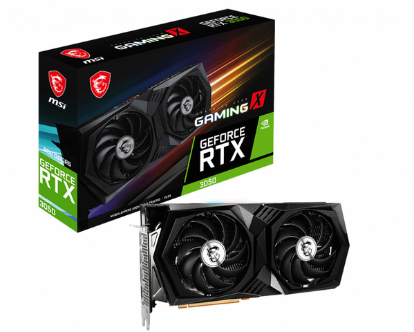 Kartelë grafike MSI GeForce RTX 3050 GAMING X 8G NVIDIA GeForce RTX 3050, 8 GB GDDR6