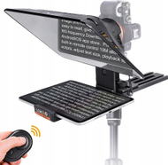 Телепромптер Лензго TC12, за таблет до 12.9", со Bluetooth далечински управувач, црн