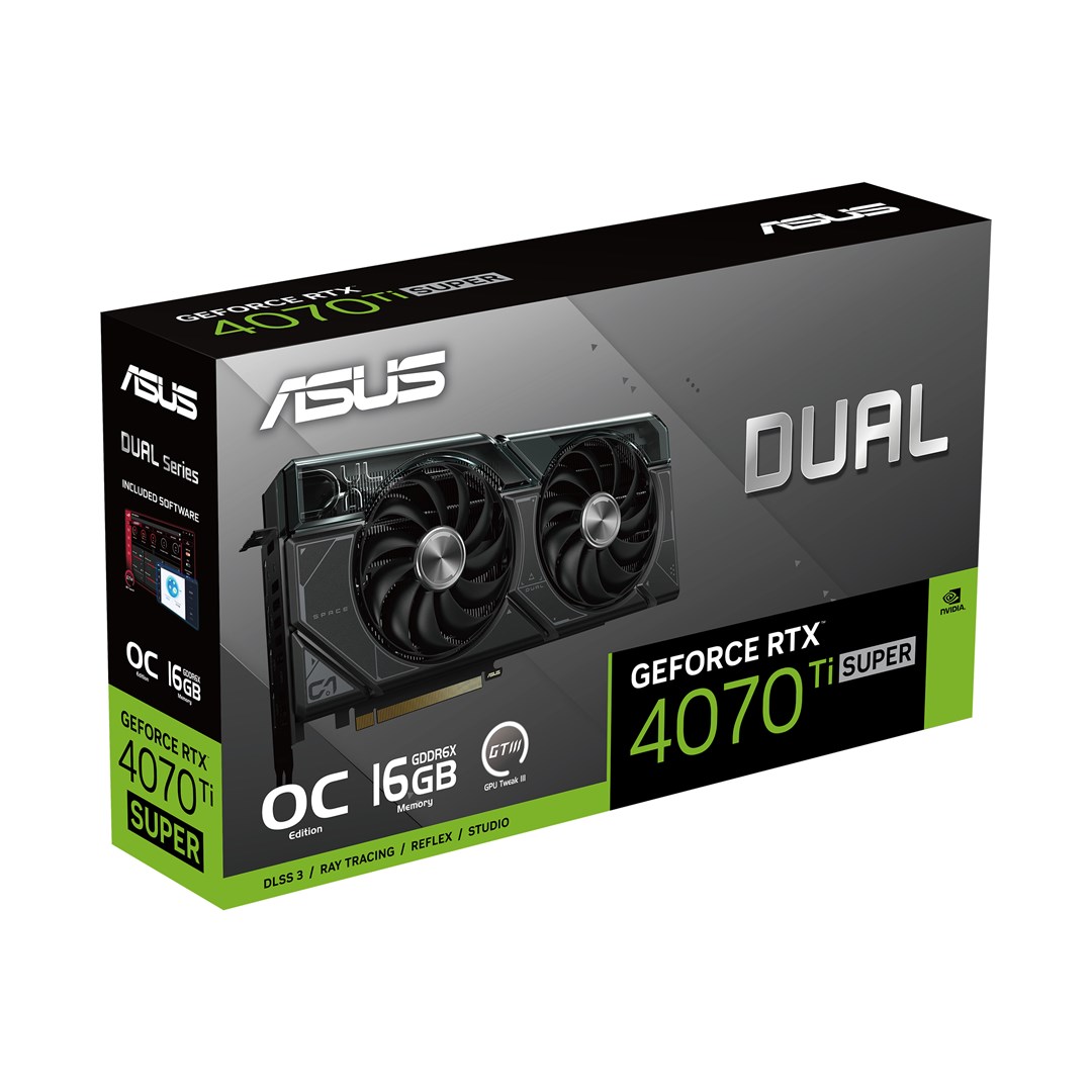 Kartë grafike ASUS Dual NVIDIA GeForce RTX 4070 Ti SUPER, 16 GB GDDR6X