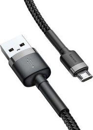 Kabllo USB Baseus USB-A - microUSB, 2 m, e zezë