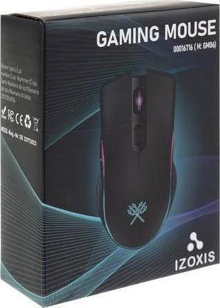 Mouse gaming me kabllo IZOXIS M16716, 7200 DPI, 7 butona, me LED