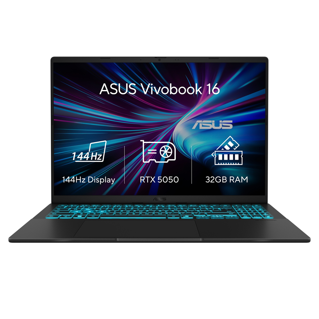 Laptop ASUS Vivobook 16 V3607, 16", Intel Core 7, 32GB RAM, 1TB SSD, NVIDIA GeForceRTX 5050, i zi