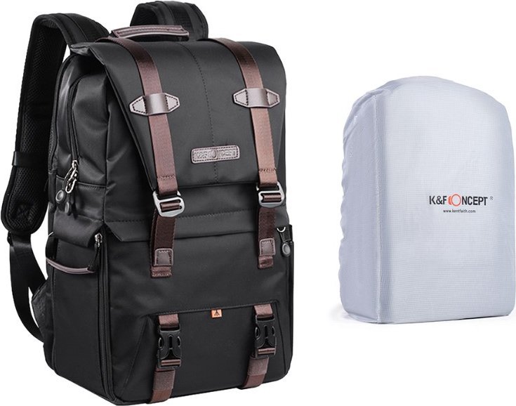 Shpinore fotografike K&amp;F Concept Foto 20L KF13.092, për DSLR dhe laptop 15.6", e zezë