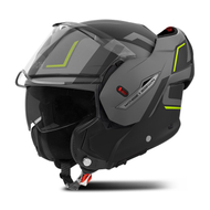 Helmetë modulare Airoh Mathisse II Genius, madhësia XS, e zezë gri e verdhë