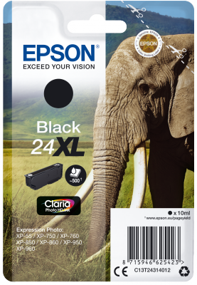 Ngjyrë Epson Singlepack 24XL Claria Photo HD Ink, e zezë