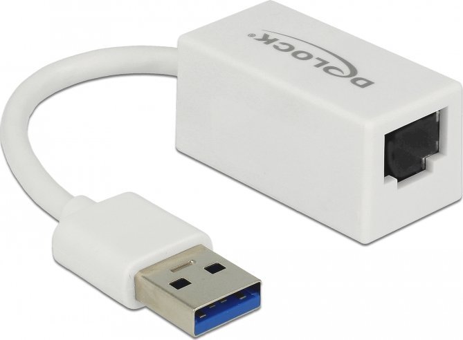 Dock laptopi DeLOCK 65905, USB Type A, port rrjeti, i bardhë