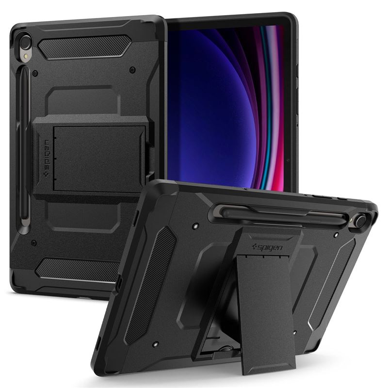Mbrojtëse për tablet Samsung Galaxy Tab S9 Spigen Tough Armor Pro, e zezë