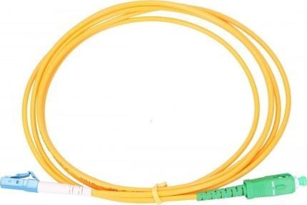 Kабел patchcord оптички ExtraLink SC APC во LC UPC, single mode, 20m, жолт