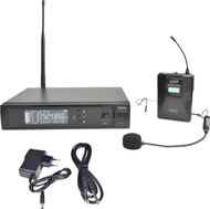 Set mikrofon pa tela DNA VM Head Set, UHF 518–542 MHz, marrës XLR, i zi
