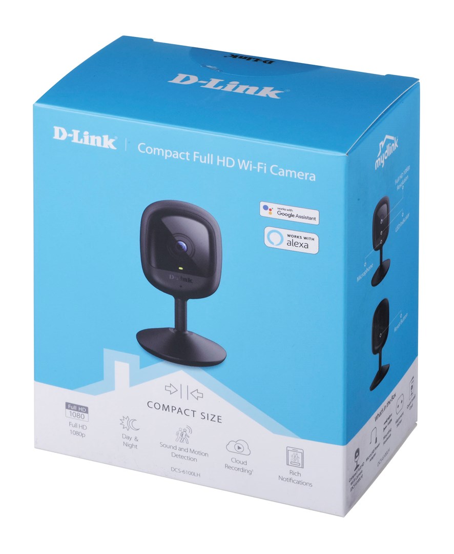 Kamerë sigurie D-Link DCS-6100LH, 2 MP, 1920 x 1080, со вграден микрофон, со детекција на движење