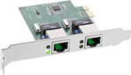 Kartë rrjeti InLine Dual Gigabit 51126K, PCI Express PCIe x1, 2x 1Gbit/s, me kllapë low profile