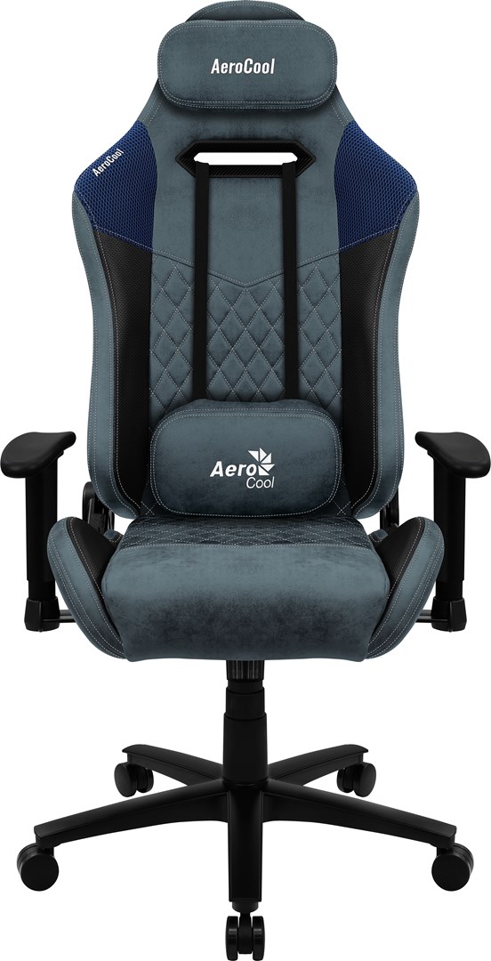 Karrige lojërash Aerocool DUKE AeroSuede, 56cm, 150kg, e zezë/e kaltër