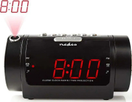 Radio orë Nedis CLAR003BK, LED, projeksion ore, e zezë