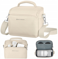 Çantë shpatulle për aparat fotografik K&amp;F Concept Sling Bag Small, për DSLR SLR dhe kamera kompakte, bezhë