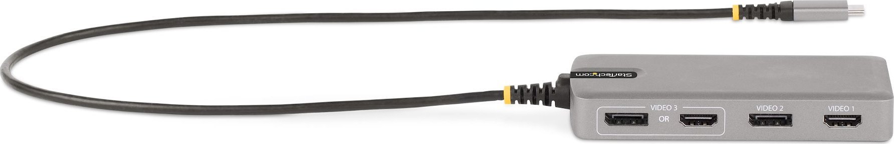 Përshtatës USB C StarTech.com Triple Monitor, 3x video 4K, Hub USB 10Gbps, 100W PD, gri