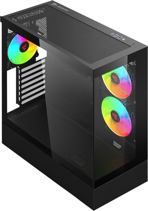 Kasë Savio Sigma X1 ARGB, e zezë, Midi Tower