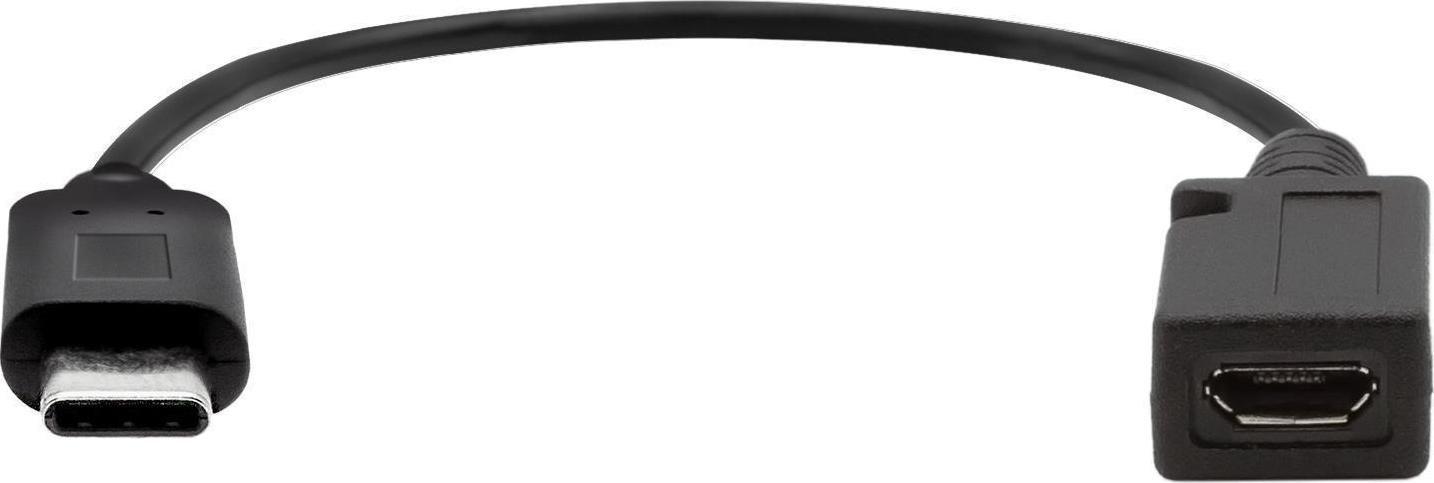 Kабел USB ProXtend USBC-MICROB-0002, USB 2.0, 0.2m, микро USB B, црн