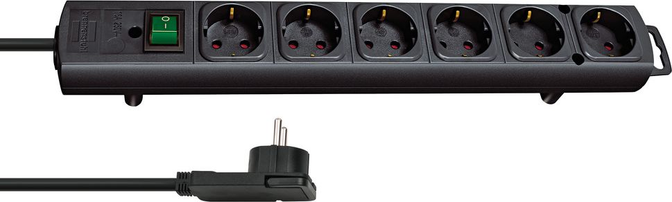 Kabllo vazhduese Brennenstuhl Comfort-Line, 6 priza, 2m, e zezë