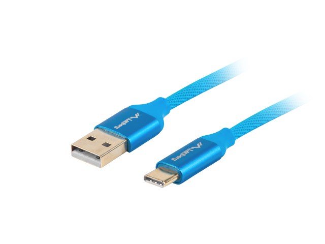 Kabllo Lanberg, USB A / USB C, 1.8 m, e kaltër