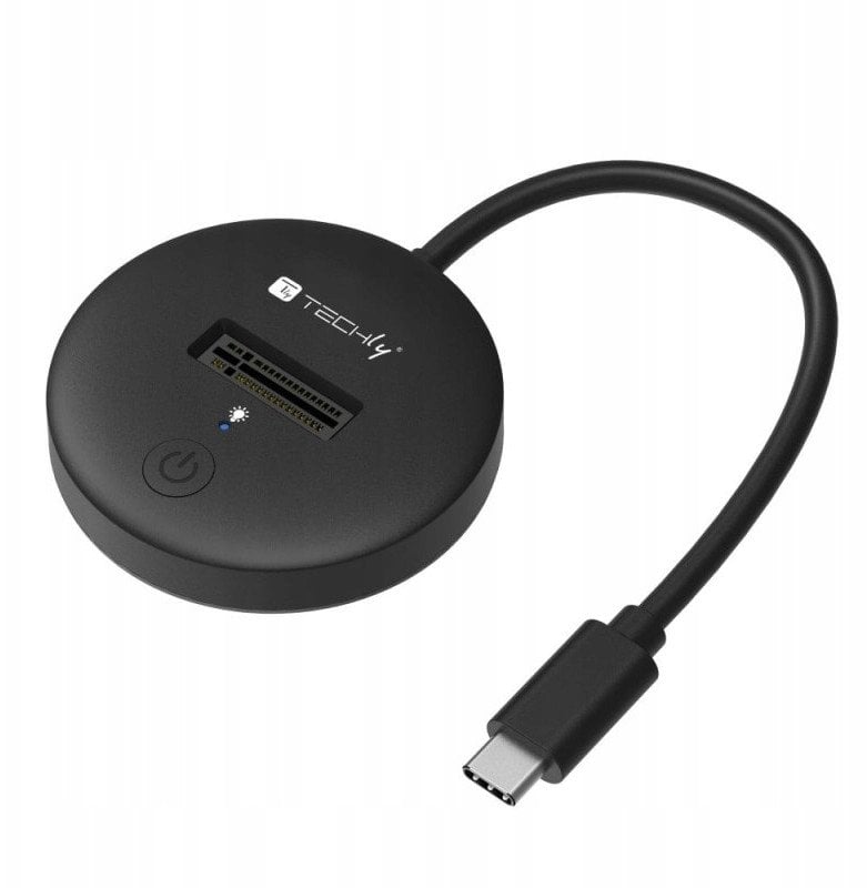 Docking station për SSD Techly I-CASE USB3-QUICKTY, M.2 SATA NVMe, USB C 10Gbps, i zi