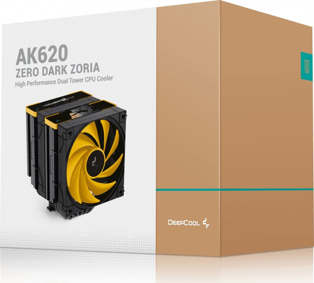 Ftohës për procesor Deepcool AK620 Zero Dark Zoria, i zi/ i verdhë