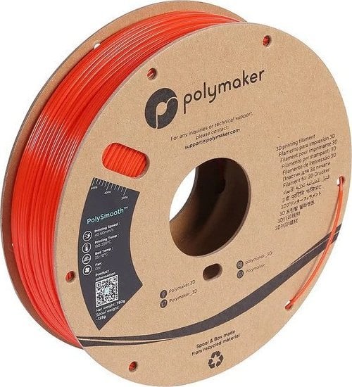 Filament 3D Polymaker PolySmooth PJ01004, 1.75 mm, 750 g, koral i kuq