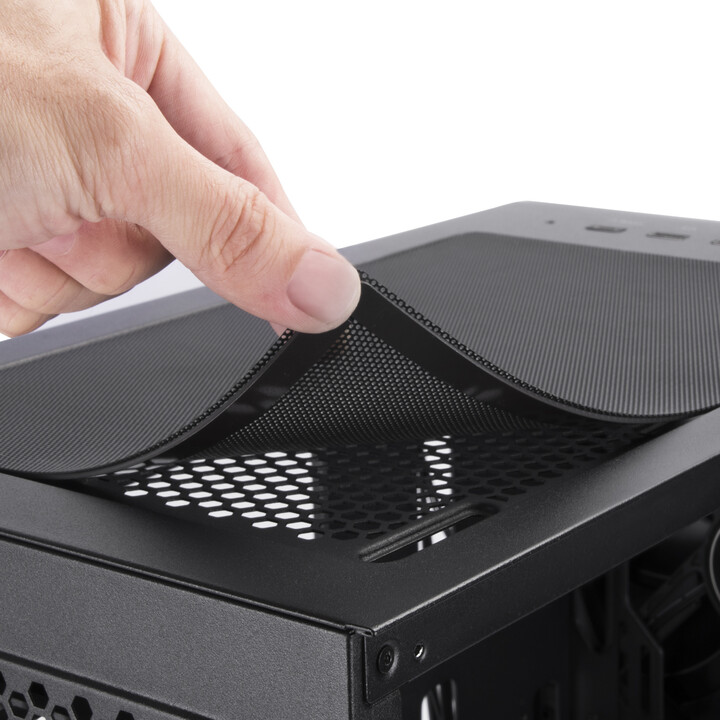 Kasë kompjuteri SilverStone SETA A1, RGB, TG, e hirtë / zezë