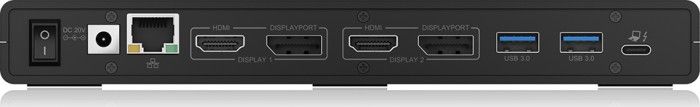 Докинг станица Icy Box DK2245AC, USB-C, 4K, црна