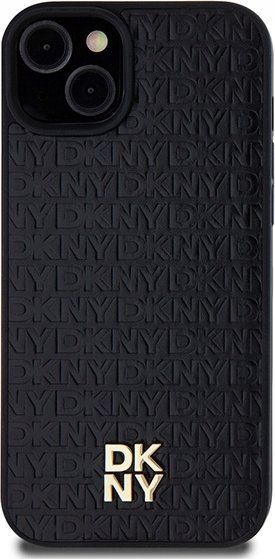 Futrollë telefoni DKNY DKHMP15MPSHRPSK për iPhone 15 Plus 14 Plus 6.7", hardcase me MagSafe, e zezë