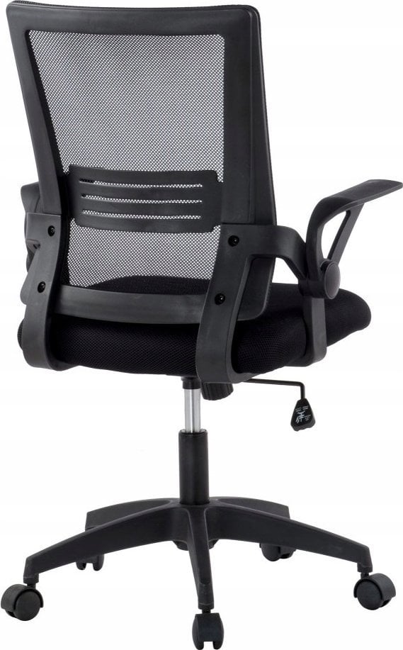 Karrige zyre rrotulluese Techly ICA-CT MC003BK, me rrjetë ventilimi, me mbështetëse krahësh, e zezë