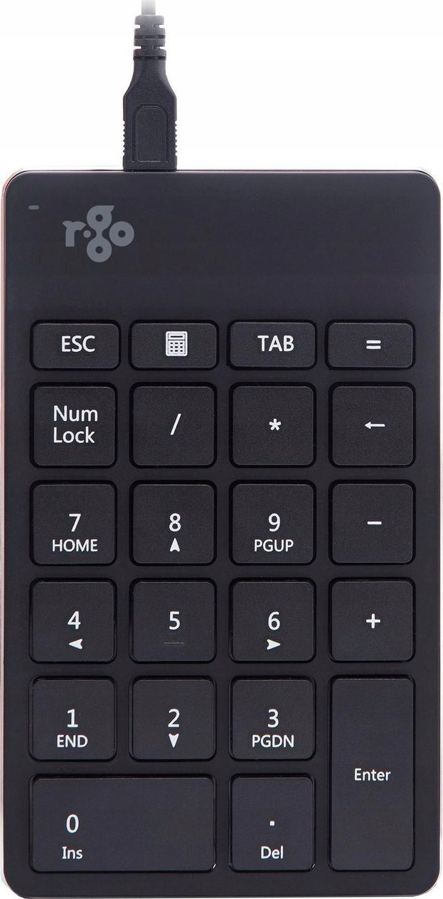 Tastierë numerike R-Go Tools Numpad Break, ergonomike, me kabllo, e zezë