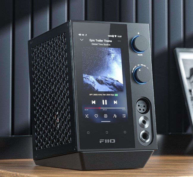 Amplifikator kufjesh FiiO Hybrid R7, DAC desktop, ekran me Android, i zi