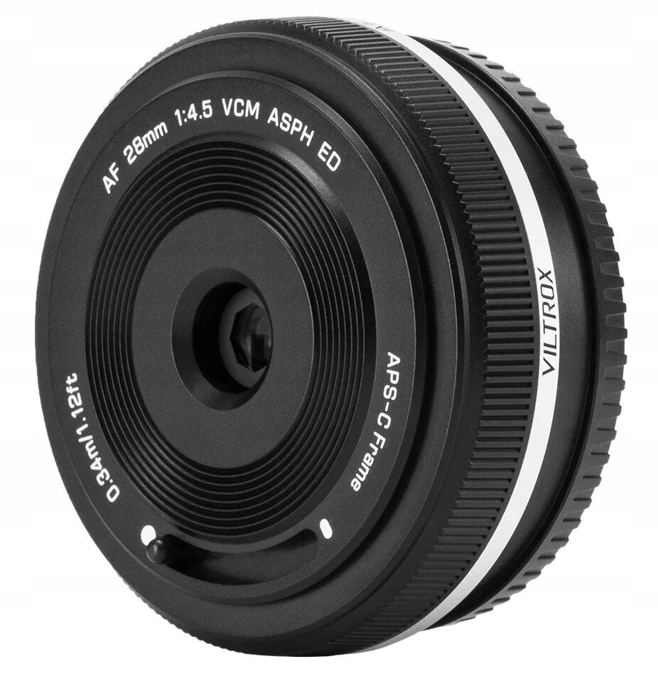 Objektiv Viltrox AF 28mm f/4.5 për Fujifilm X, autofokus, ultra i hollë, i zi