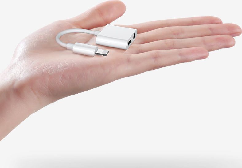 Adapter Lightning Joyroom S-Y104, 2x Lightning, i bardhë