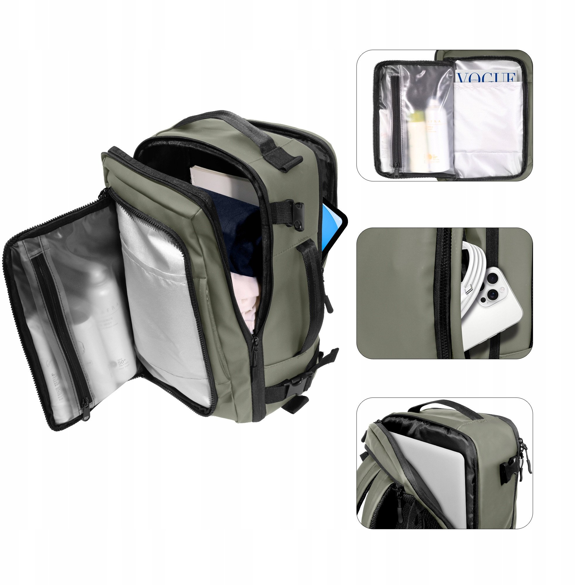 Çantë shpine Tech-Protect Defender S50, 20L, për laptop 15.6", gri