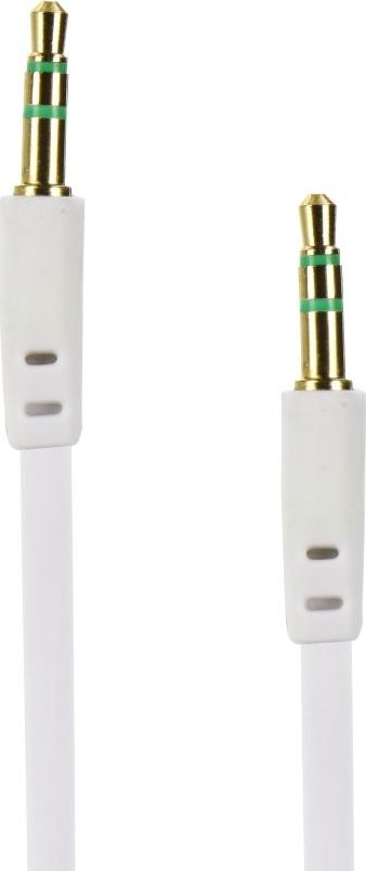 Kabllo audio Partner Tele.com, Jack 3.5mm në Jack 3.5mm, 1m, e bardhë