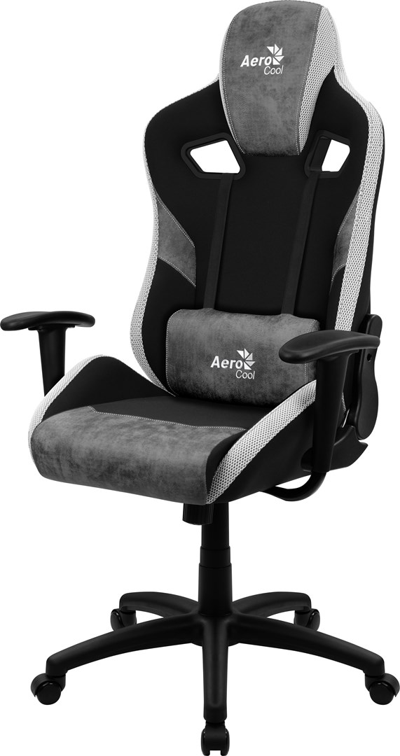 Karrige lojërash AeroCool COUNT AeroSuede, 150 kg, e zezë/e hirtë