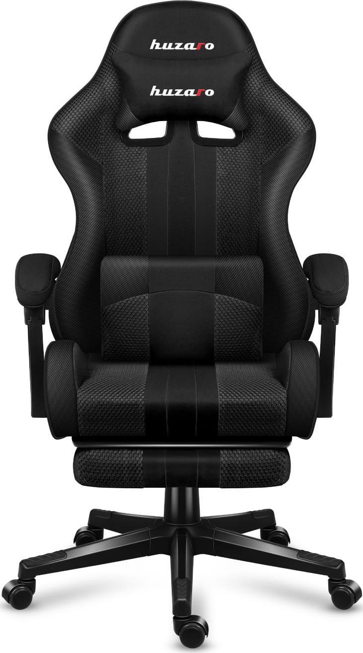Karrige gaming Huzaro Force 4.7 Carbon Mesh, këmbëz e integruar, deri 140 kg, e zezë