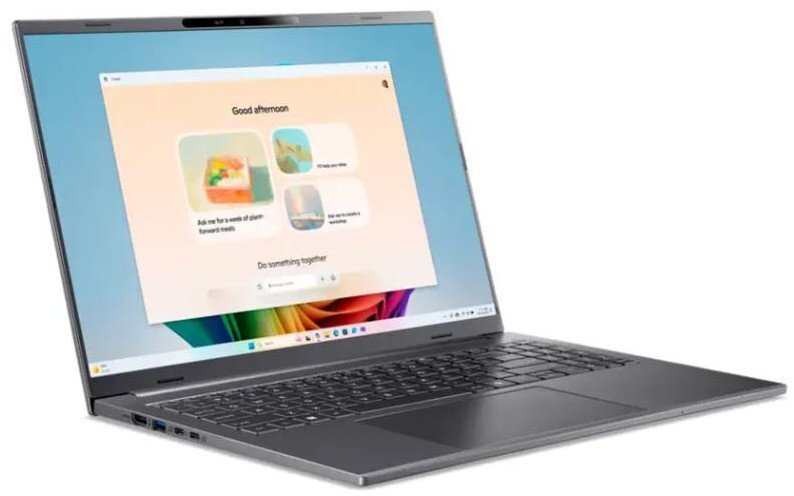 Laptop Acer Aspire 16 X1-26-100, 16", Snapdragon X, 16GB RAM, 512GB SSD, gri