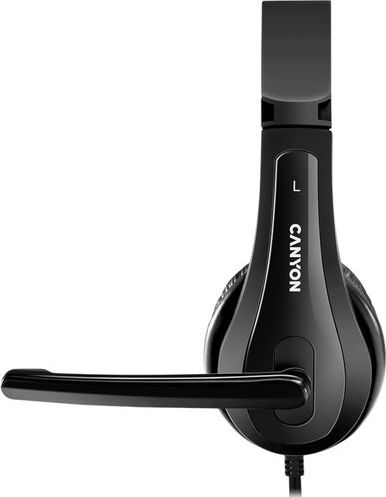 Kufje Canyon CHSU-1 CNS-CHSU1B, me kabllo USB A, on ear, të zeza