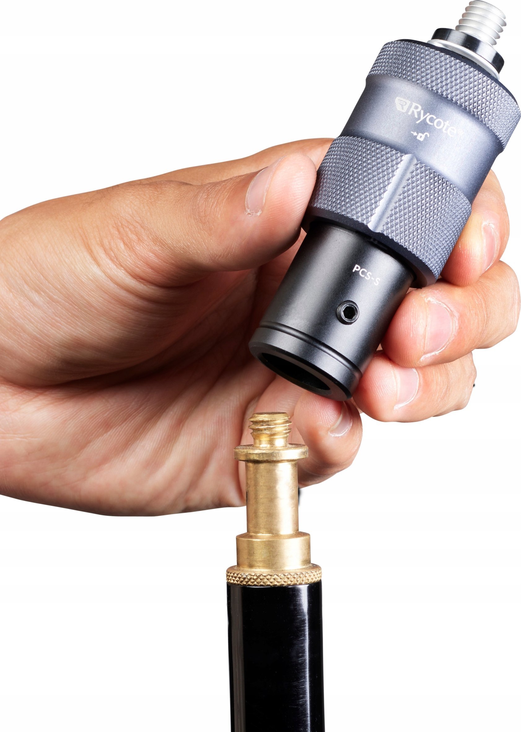 Adapter audio Rycote PCS Spigot, shpejtlëshues, fije 3/8"