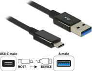 Kabllo Digitus USB-A në USB-C, 1m, e zezë