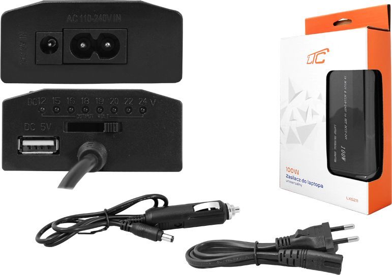 Adapter për laptop LTC, i zi