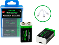 Bateri e rikarikueshme PATONA Premium LR22 6F22, 400mAh, USB C, 2 copë