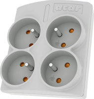 Shirit Energjie Acar X4 me Mbrojtje nga Mbingarkesa, 4 Rrjete, i Bardhë