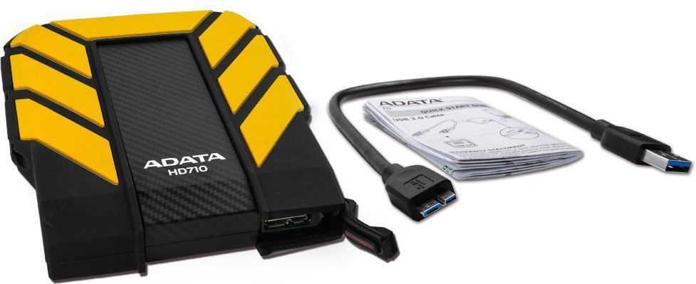 Adata HD710 Pro Надворешен Хард Диск, 2 TB, Жолт